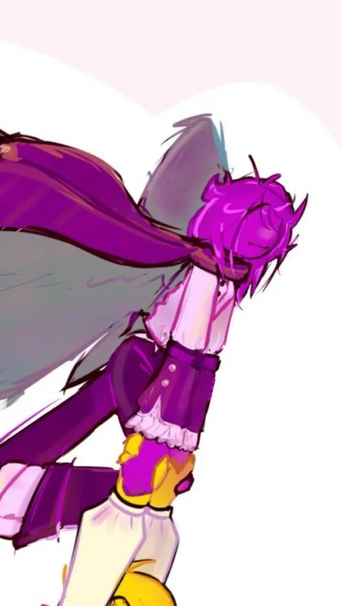 ai character: Purple background