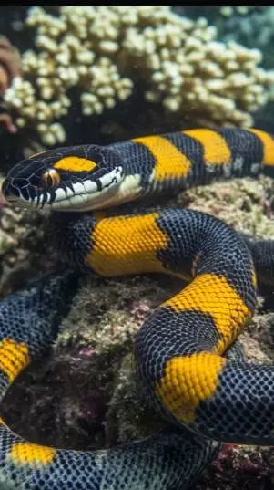 ai character: water snake background