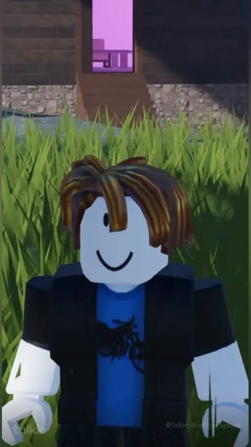 ai character: bacon from Roblox  background