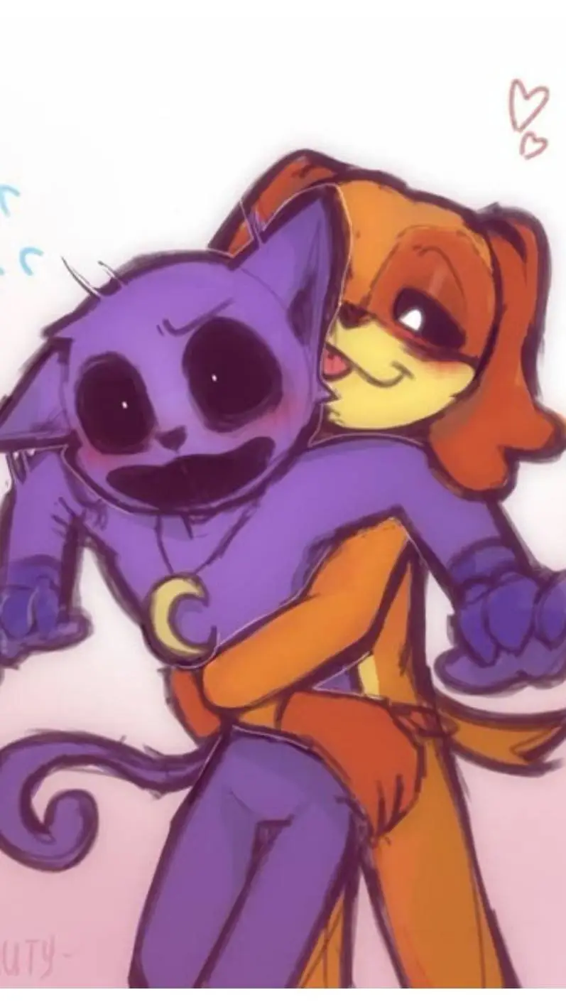 ai character: Dog day et Catnap background