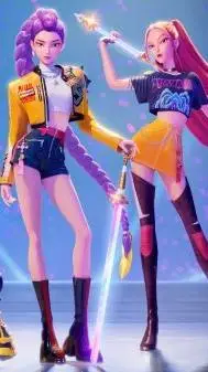 ai character: k-pop demon hunter background