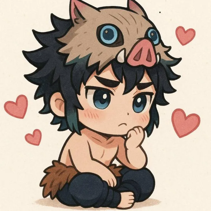 chat with ai character: Inosuke Chibi🐗💙