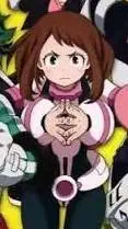 ai character: Ochaco Uraraka 💗🤎 background