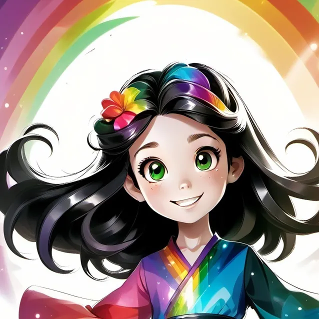 chat with ai character: blue girl