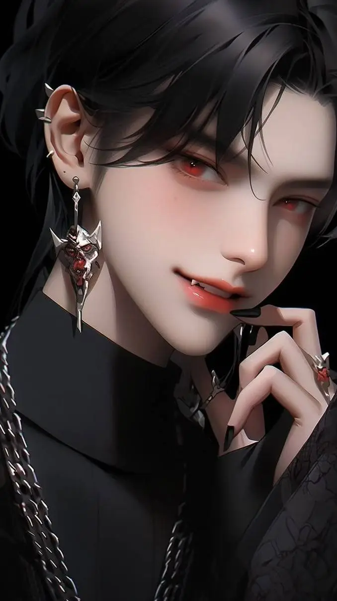 ai character: Cute vampire  background