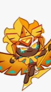 ai character: Golden cheese background