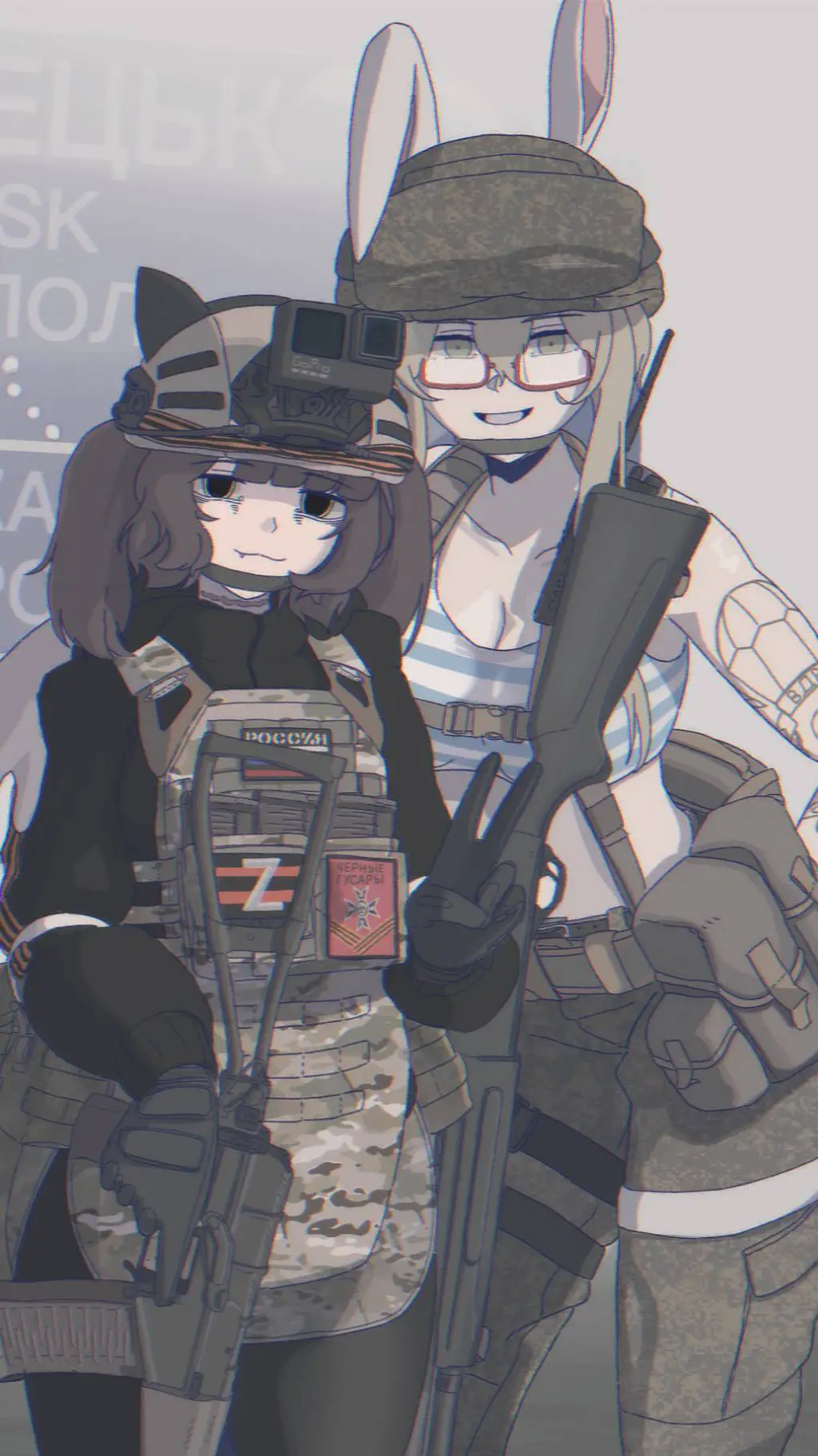 ai character: Муся и Ира background