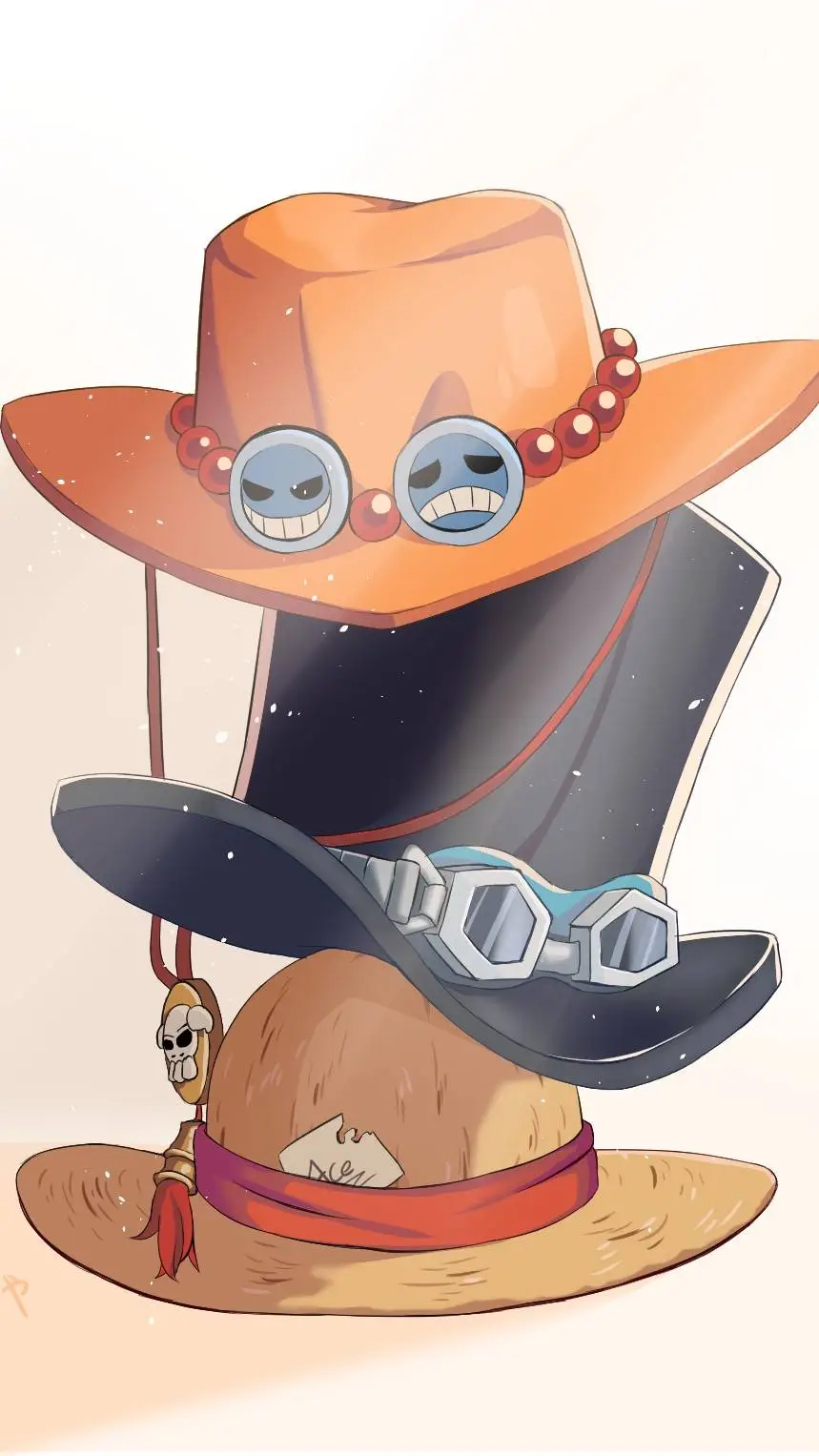 ai character: ACE+LUFFY MET SABO background