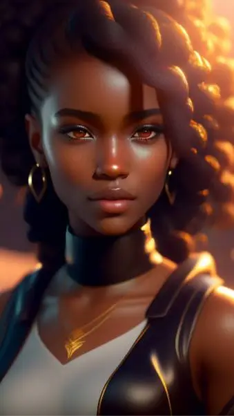 ai character: Amanda King.  background