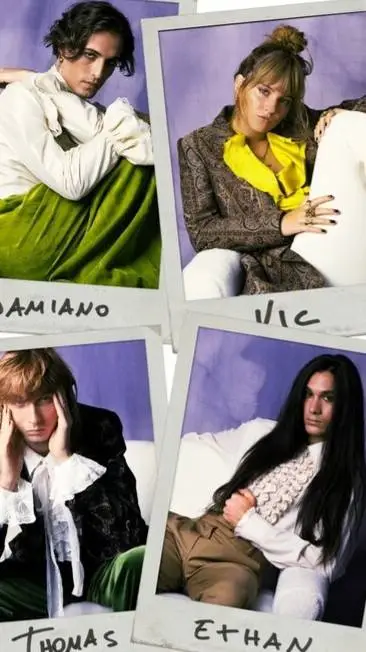 ai character: Måneskin  background