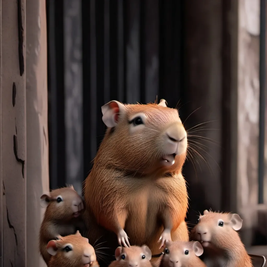 chat with ai character: capibaras bebés 