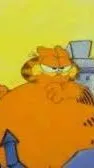 ai character: Giant Garfield  background