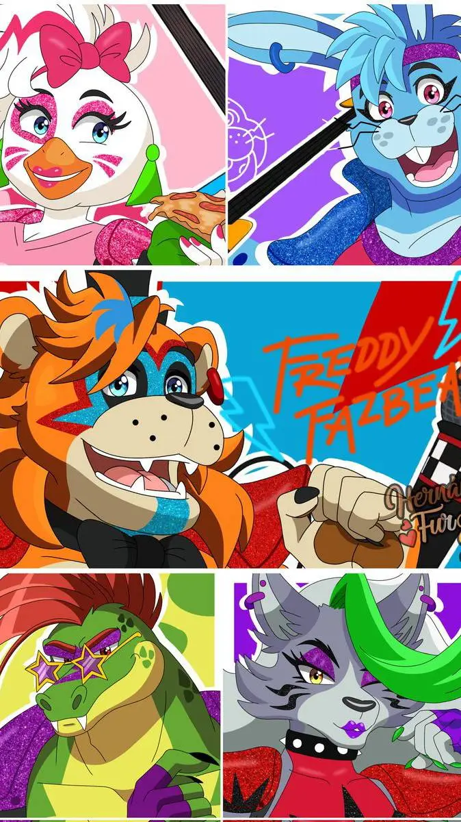 ai character: ✨️los glamrocks🐻 background
