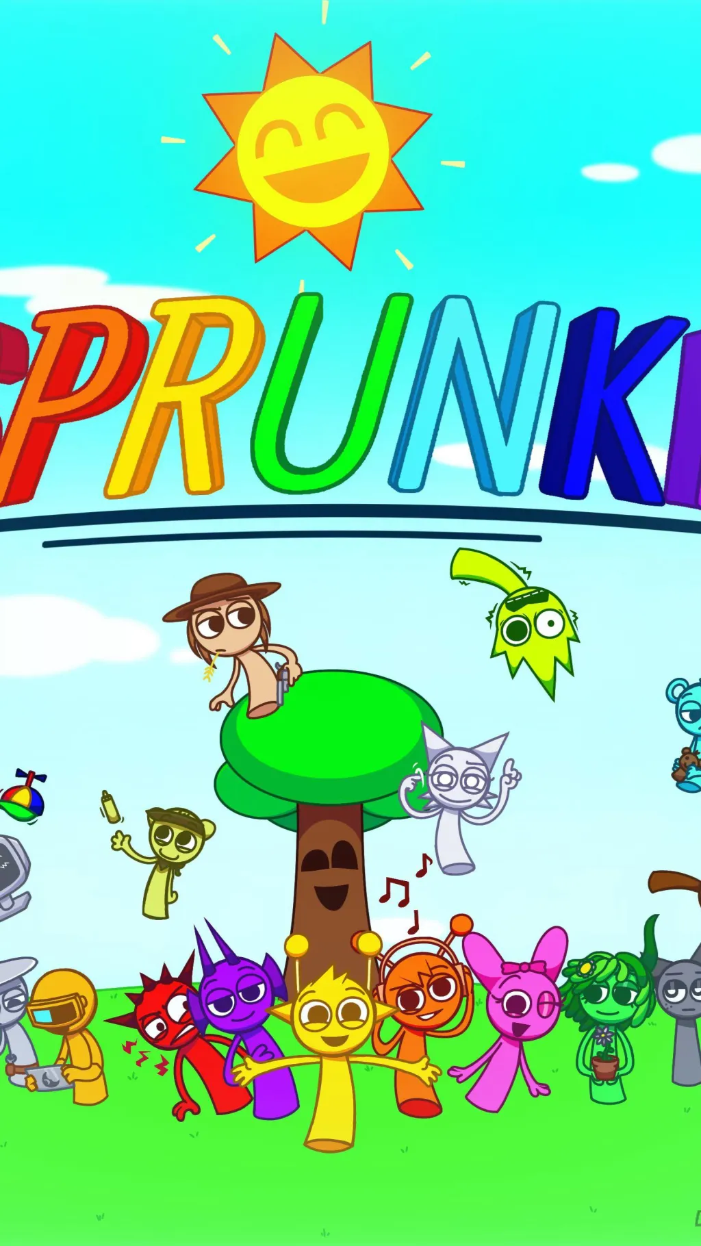 ai character: Sprunki background
