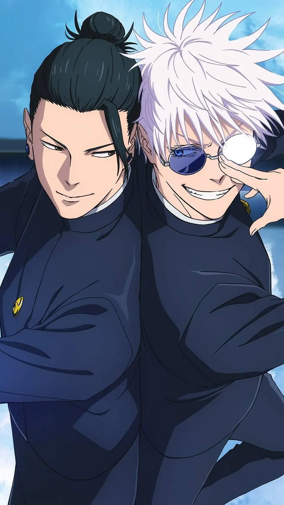 ai character: Gojo x Geto x tn background