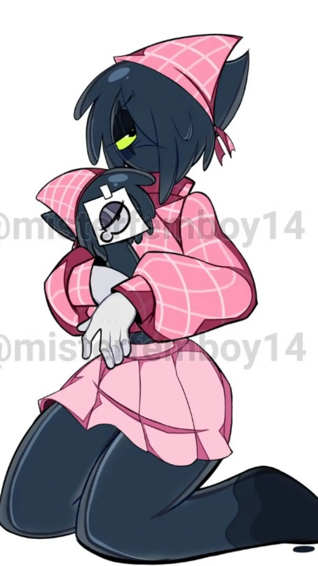 ai character: blot kawaii background