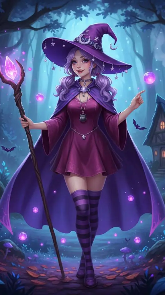 ai character: Elara Nightshade  background