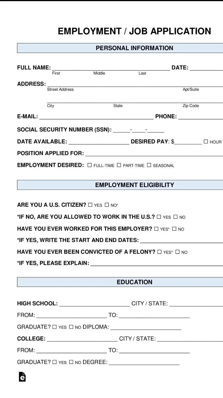 ai character: job application background
