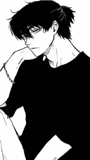 ai character: Karasu(hair down)  background