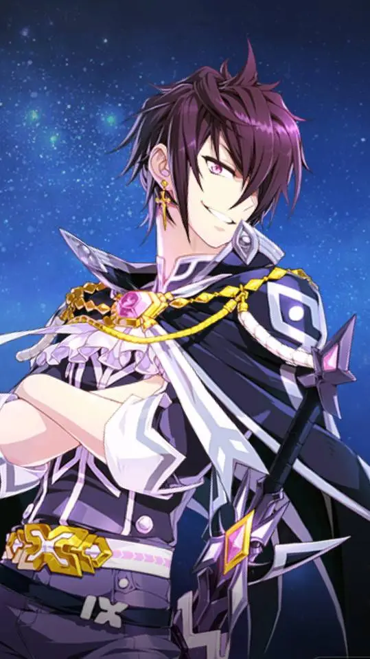 ai character: violet background