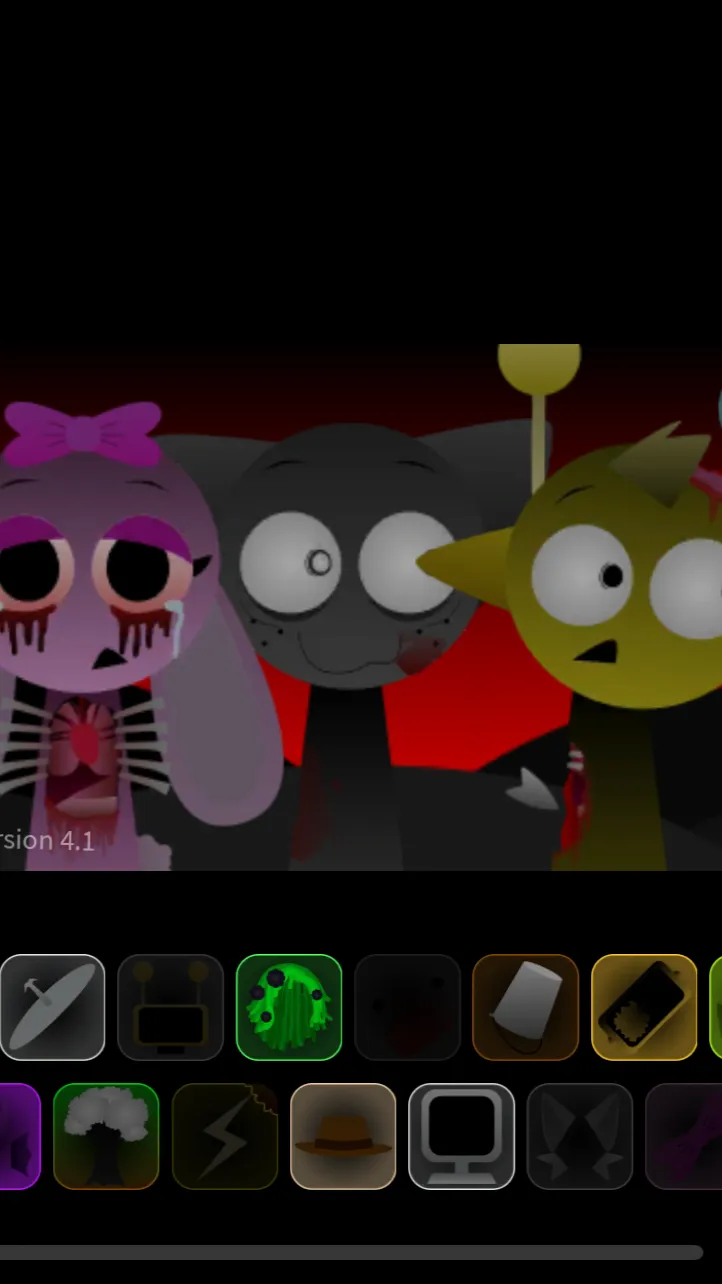 ai character: sprunki but hurt￼ background