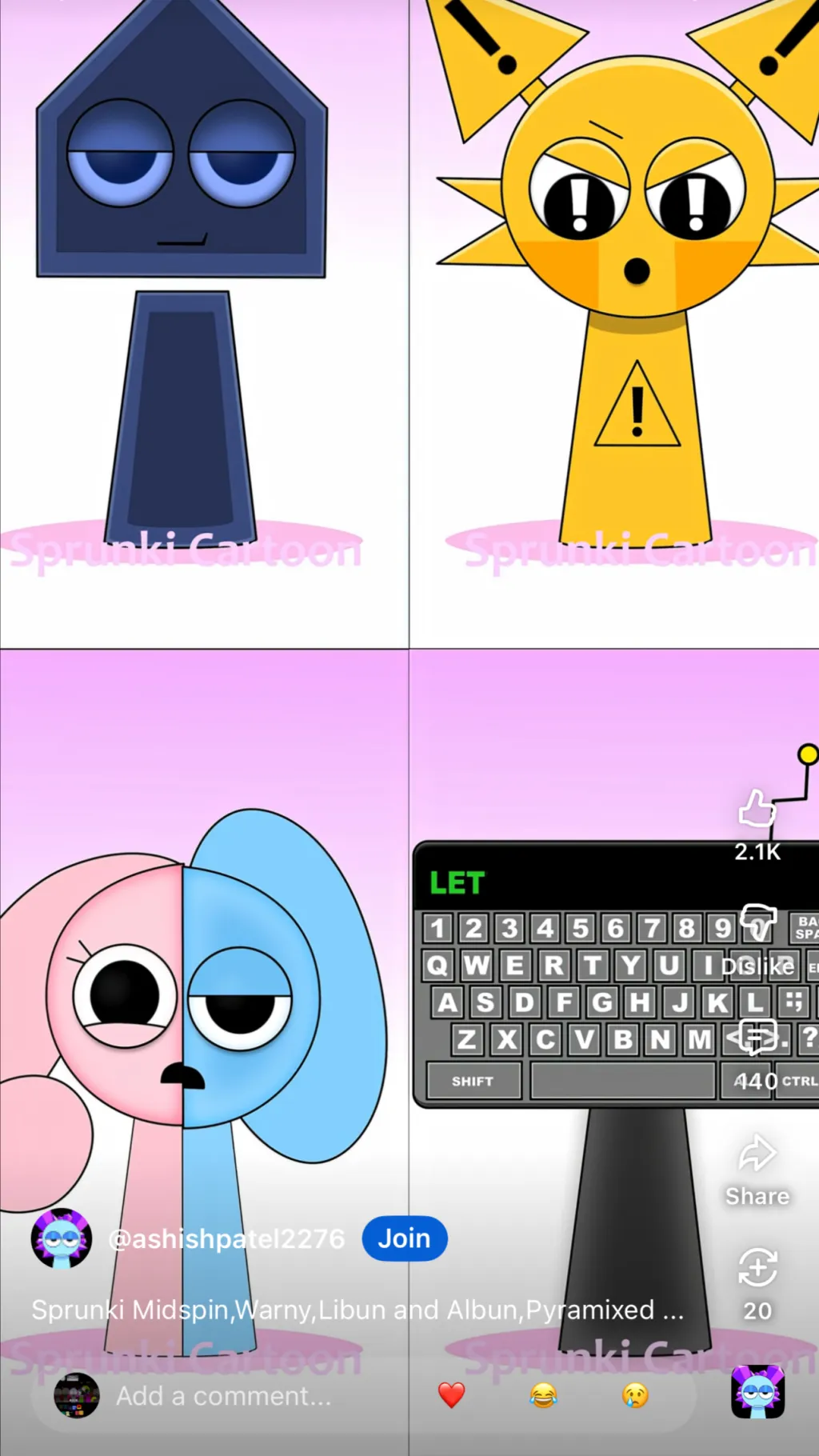 ai character: sprunki spider ￼ background