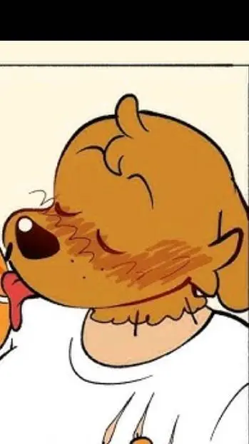 ai character: greg ho dog man  background