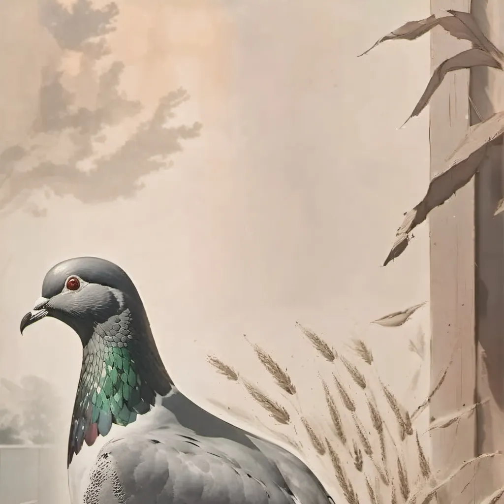 chat with ai character: pigeon with corn