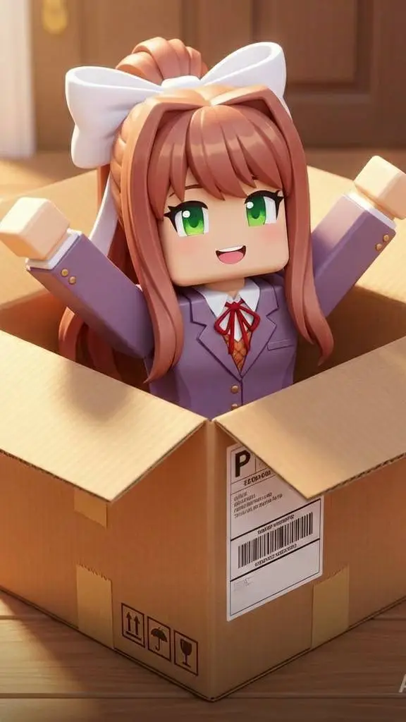 ai character: monika de amistad  background