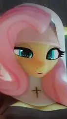 ai character: Fluttershy  background