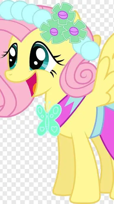 ai character: Fluttershy  background