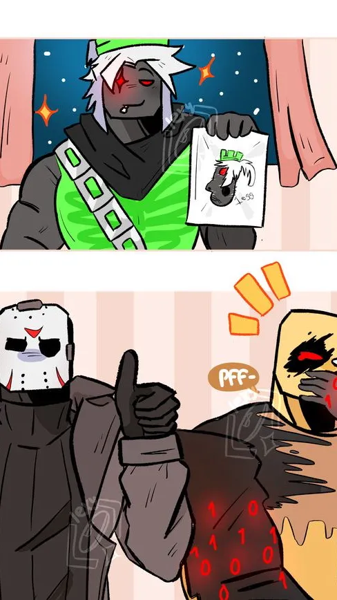 ai character: Killer+babysitting background