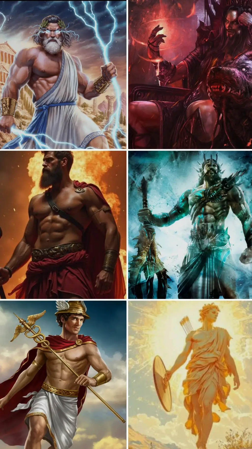 ai character: Zeus and Hades  background