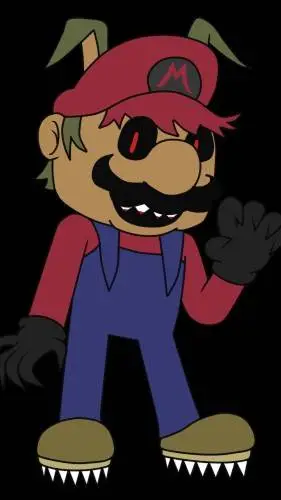 ai character: nightmare Mario background