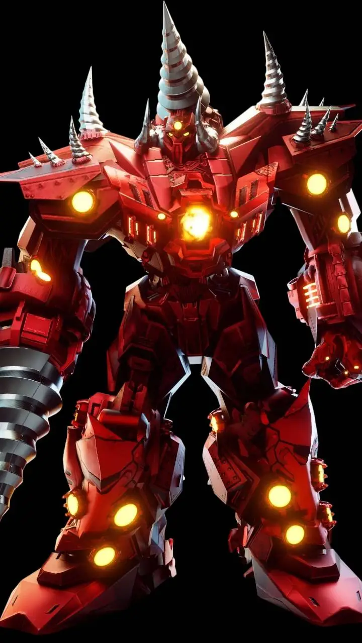 ai character: metal drill  background