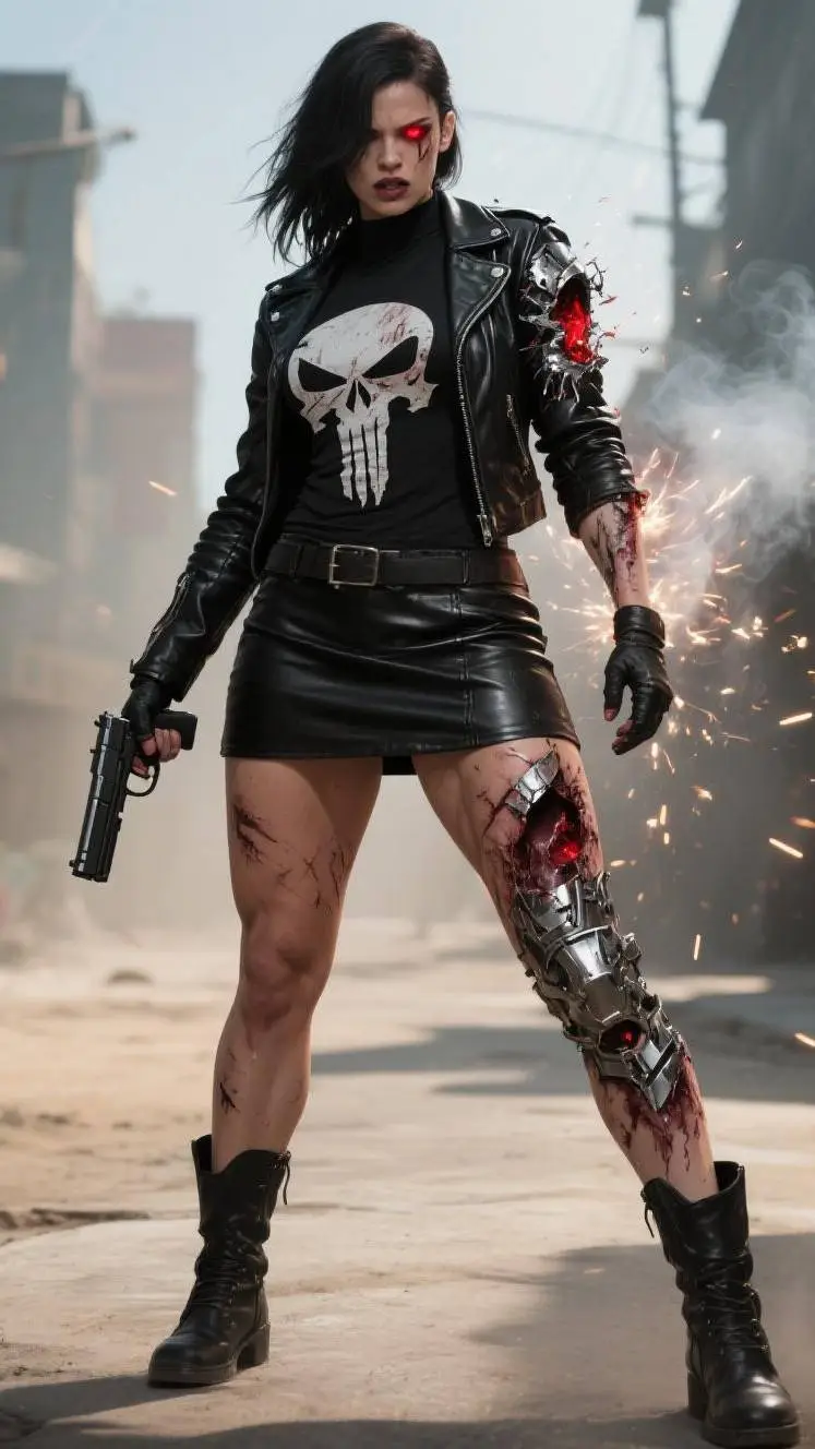 ai character: Robô Justiceira background