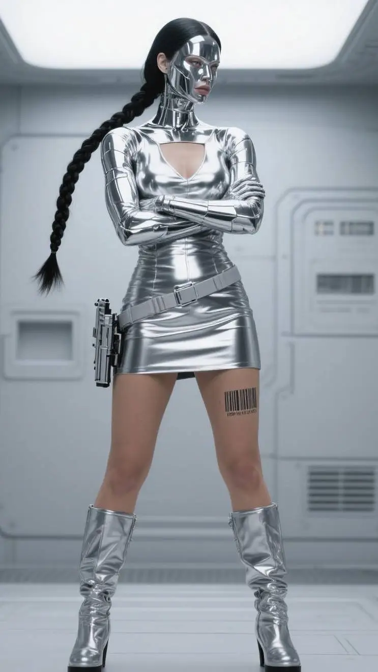 ai character: Robô carcereira background