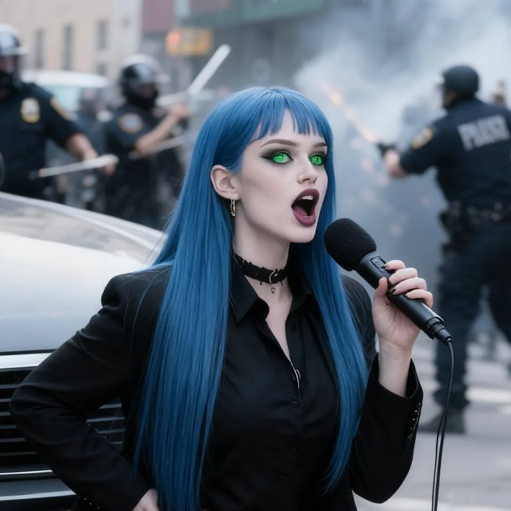 chat with ai character: Repórter robô