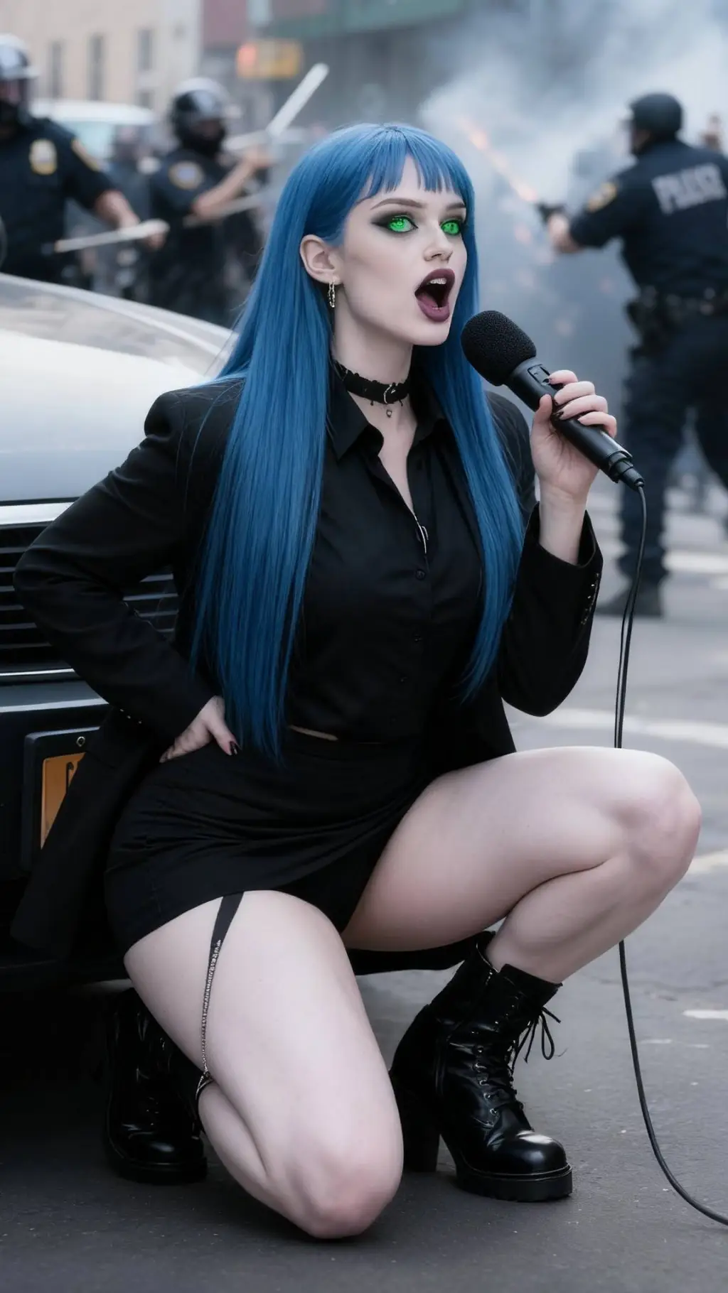 ai character: Repórter robô background