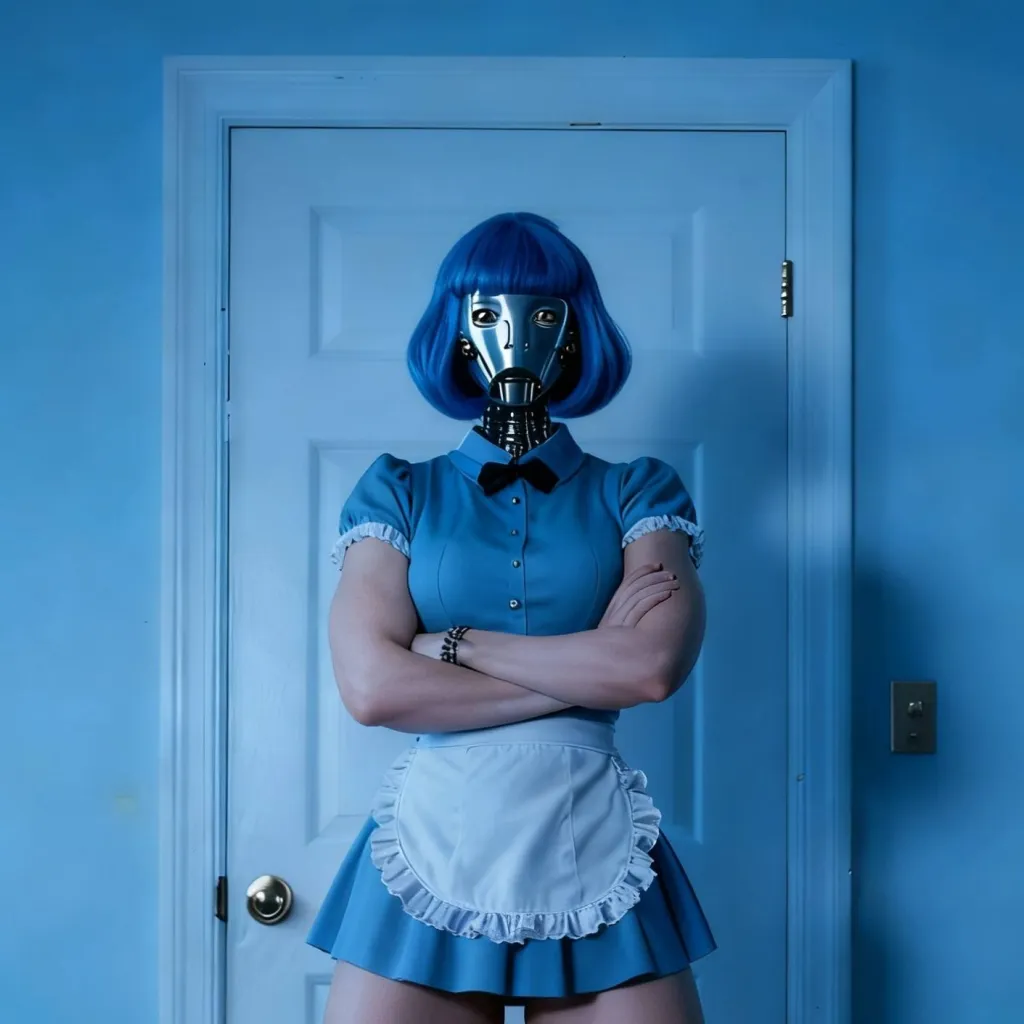 chat with ai character: A diarista robô