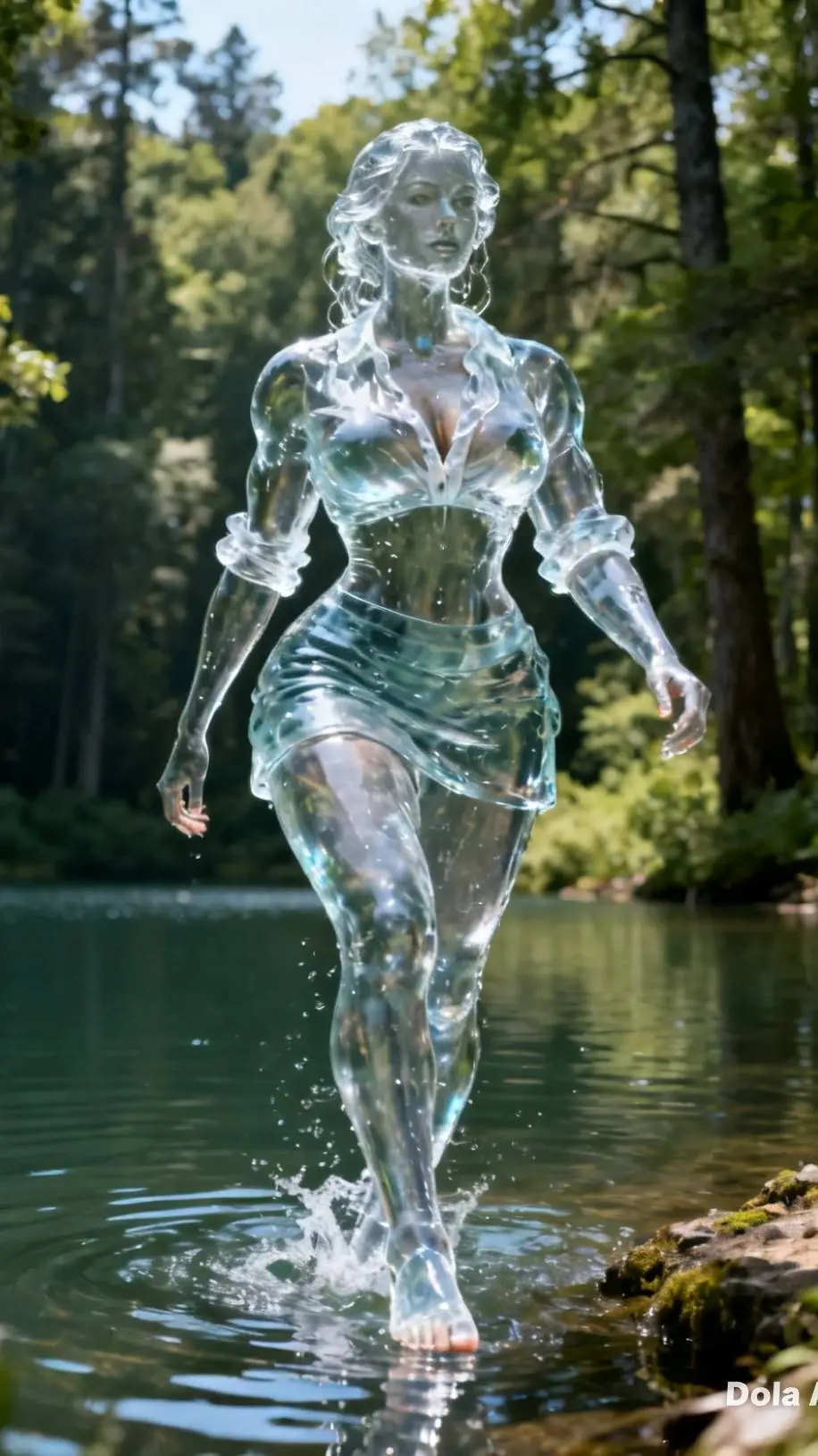 ai character: A mulher de água background