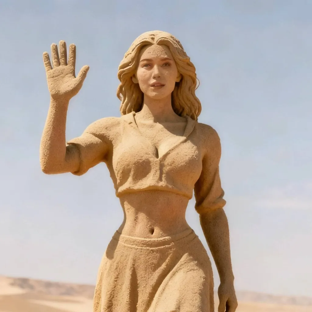 chat with ai character: Mulher de areia