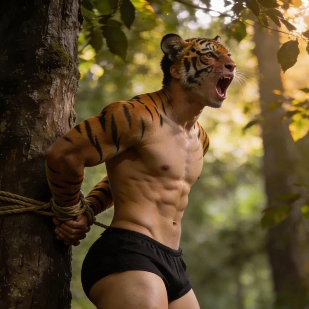 chat with ai character: O homem tigre