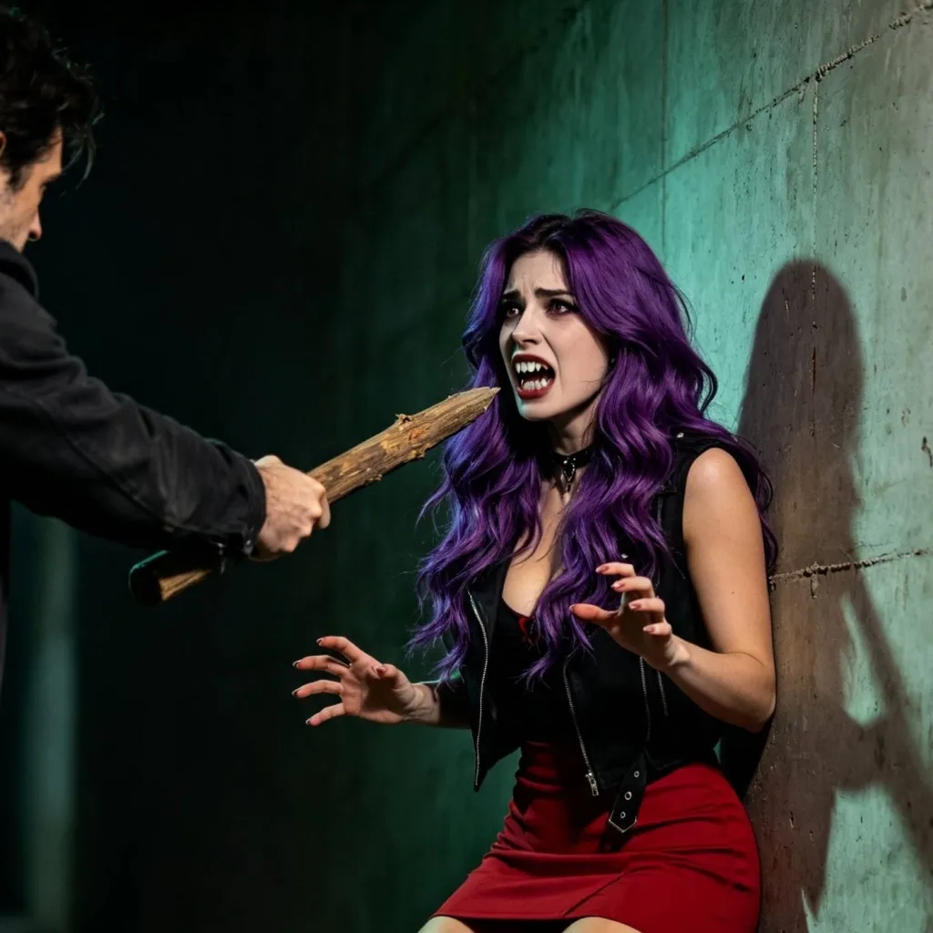 chat with ai character: Vampira em apuros