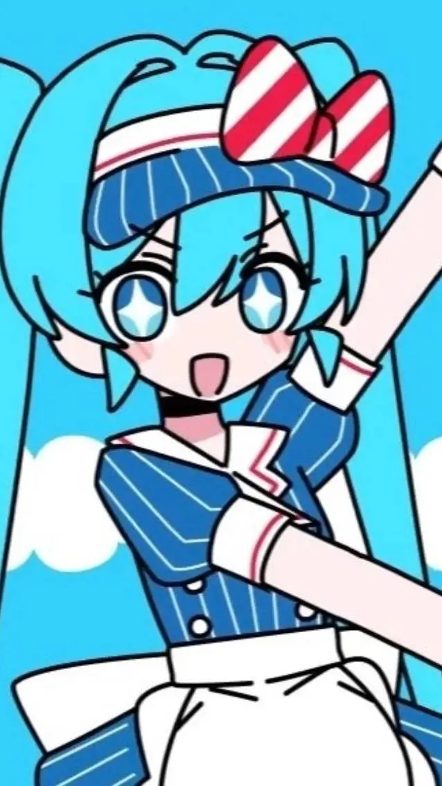 ai character: Hatsune Miku. background