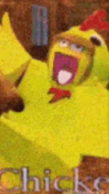 ai character: CHICKEN SHEDLETSKY background