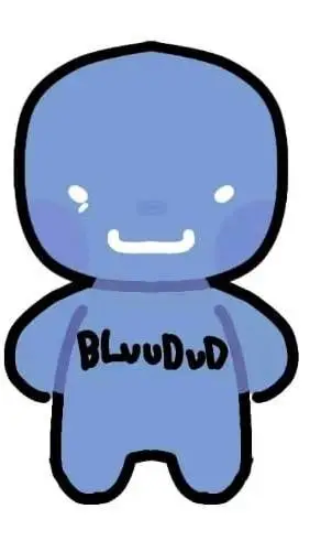 ai character: bluudud  background
