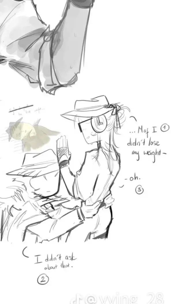 ai character: Double fedora- background