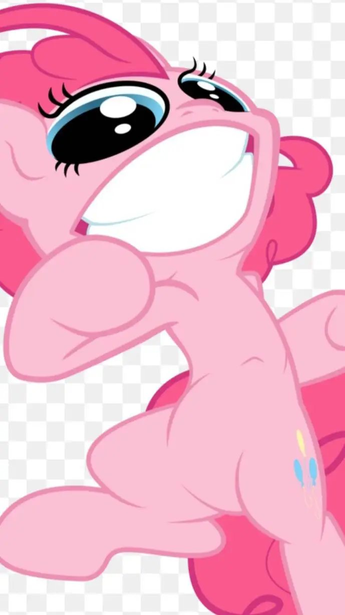 ai character: pinkie pie smile background