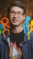 ai character: stickfigure background